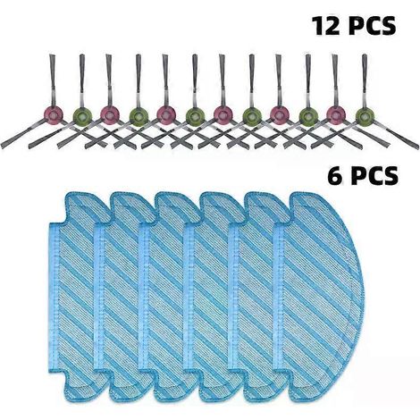 S'applique aux aspirateurs robots Yeedi Vac Max / Vac Station / Vac Hybrid : pièces détachées, brosse latérale principale, filtre HEPA, serpillère (ensemble H). (1/5)