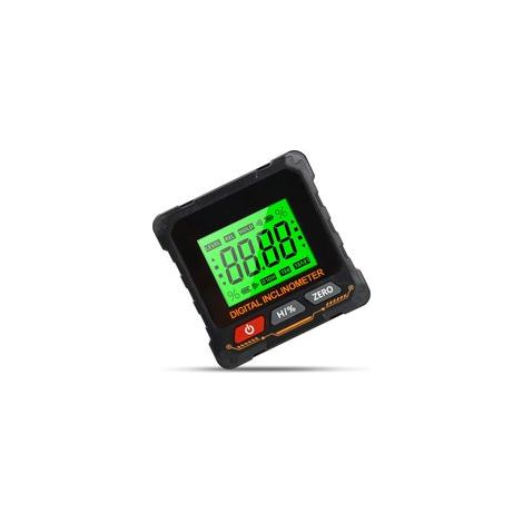 Rapporteur d'angle numérique LCD avec base magnétique, niveau à bulle multifonction avec rétroéclairage, mesure de rotation à 360 ° pour le bricolage (1/5)
