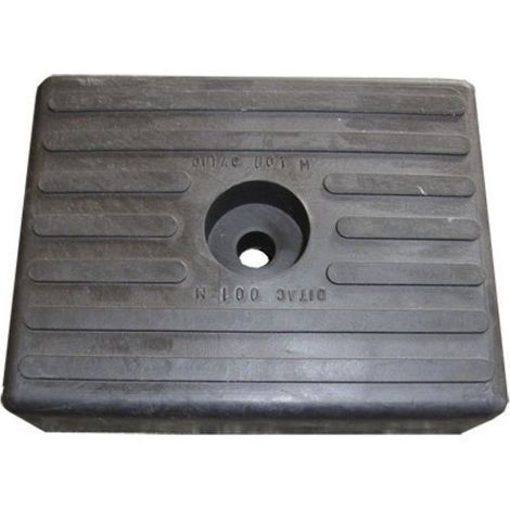 Imline – Patin noir 130 x 100 x 36 mm – Résistant aux UV et à l'eau salée – Pour remorques porte-bateau et caravanes – Fixation rapide