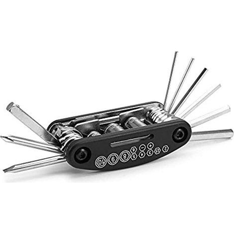 Kit De Réparation Vélo - 16-en-1 Clés Allen Pliables Torx Tournevis - Pour Vélos E-Bikes Scooters Moto Automobile Meubles - 1 Pièce