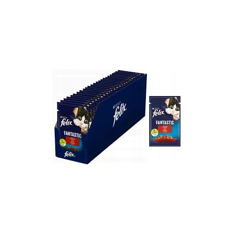 Cibo umido per gatti Felix al manzo, confezione da 2685G