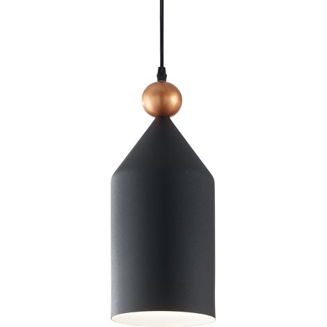 Sospensione Industrial-Minimal Triade-1 Metallo Grigio 1 Luce E27 (1/3)