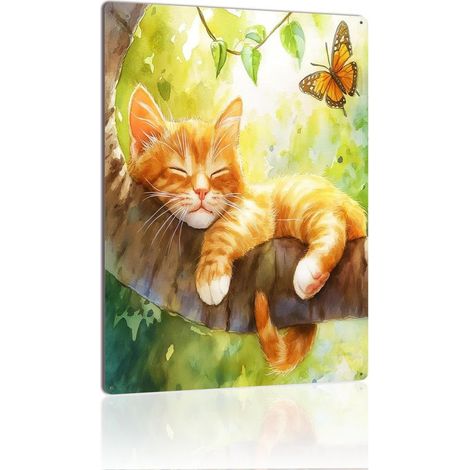 Plaque en Métal Rétro Décorative pour Café de Nuit Maison Bar et Terrasse, Créant une Atmosphère Intime et Chic pour Vos Soirées 40x30 cm. (1/5)