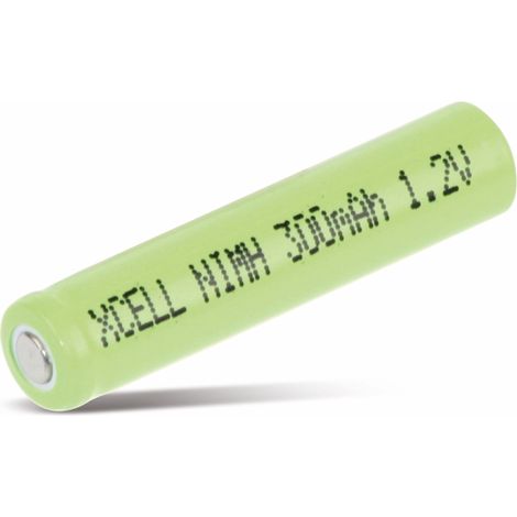 XCELL batterie rechargeable NiMH, cellule industrielle, AAAA, Flat-Top, 39,3x8,5mm, 1,2V/300mAh