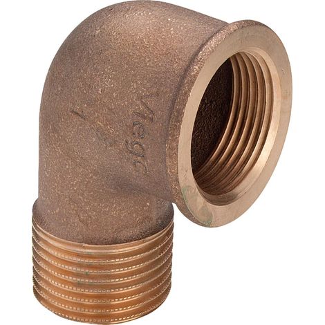 Viega Codo de conexión Profipress G 90 grados, R 1, Rp 1 bronce rojo Modelo 2614.5, 444792