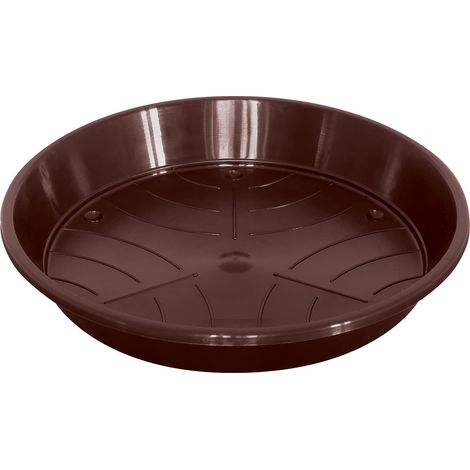 Geli – Soucoupe STANDARD – Marron, plastique PP, Ø 14 cm