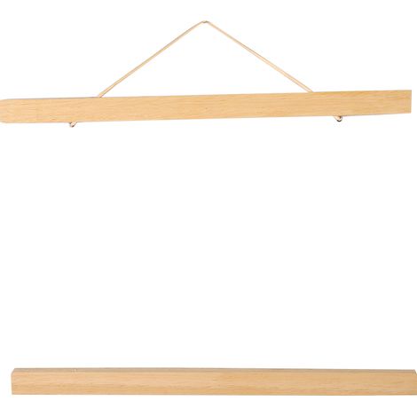 1 Cadre photo magnétique, Bois blanc, 30 cm, Aimants intégrés, Affiches rouleau, Décoration murale (1/5)