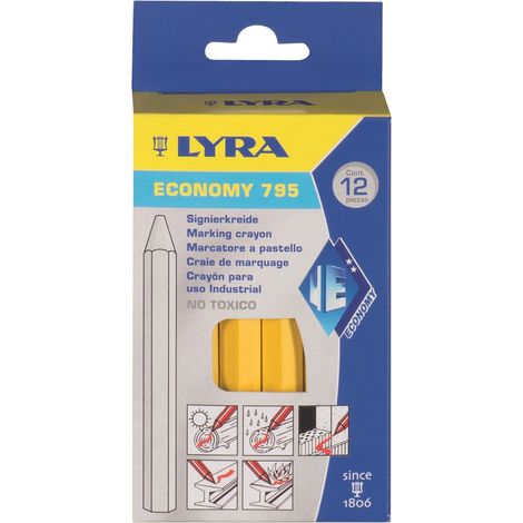 Tiza de marcado, color : amarillo, dimensiones 110 x 11 mm