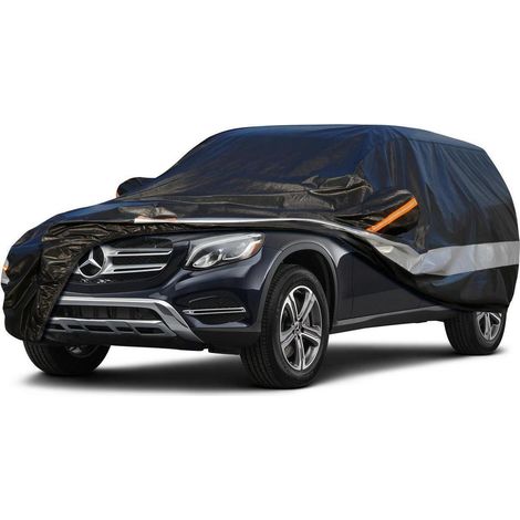 10-Schicht Autoabdeckung Wasserdicht Atmungsaktiv für Mercedes-Benz GLC/EQC (2016-2023) Schwarz (1/5)