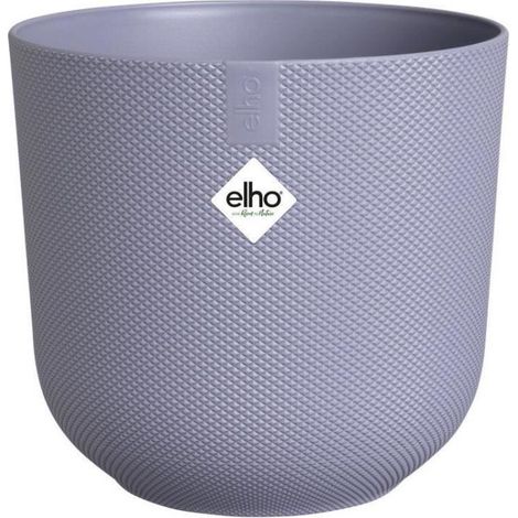 ELHO Lot de 3 pots de fleur rond Jazz - Ø14xH13,1, Ø16xH15,3, Ø19xH17,6 cm - 7 L - Lila et Blanc (1/5)