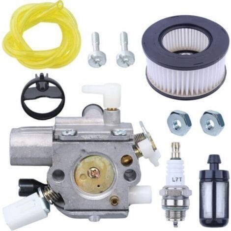 Vergaser mit Luftfilter, Zündkerze, Kraftstoffschlauch, Schrauben und Kraftstofffilter für Stihl MS231, MS241, MS251, MS231C, MS241C und MS251C Kettensägen (mit Primerpumpe) 1143 120 06