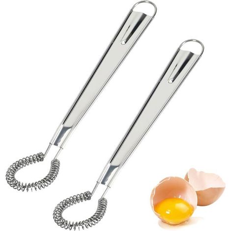 HOXILEELEO - Ensemble de 2 mini batteurs de cuisine, petit batteur de cuisine, mini batteur spiralé,ustensiles de cuisine pour battre (1/5)