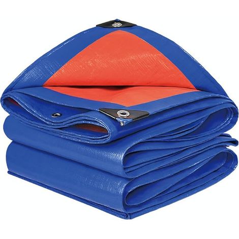 Bâche de protection 160 g/m² 2 x 2 m Polyéthylène Résistante aux UV Résistante aux intempéries Résistante aux déchirures Pour meubles de jardin piscine bois voiture bateau (1/5)
