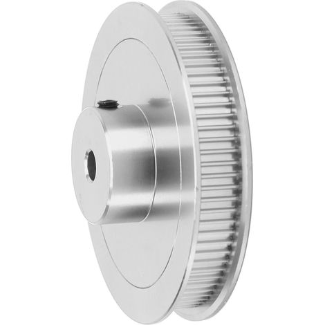 Synchronrad 80T 5mm GT2 Zahnriemenscheibe aus legiertem Stahl für 3D-Drucker und CNC-Drehmaschinen, Silber (1/5)