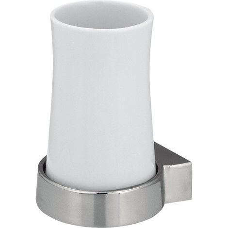 Portavasos para fijar Porcelana y Acero SYDNEY Blanco Spirella (1/2)