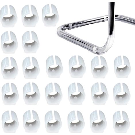 32 pezzi Tappi per gambe di sedie Tappi terminali per tubi Cuscinetti Protezioni per pavimenti per mobili Tappi per sedie in plastica a forma di U, Tappi per gambe di sedie Morsetto per tubi in silico