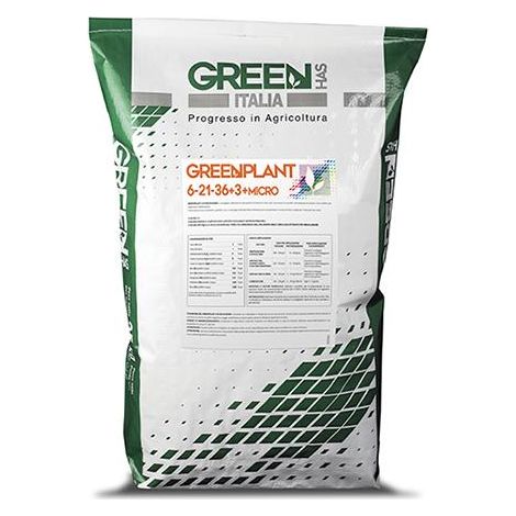 Greenplant, NPK(Mg) 6-21-36+(3) + microelementi (25 kg), concime in polvere idrosolubile per piante e fiori