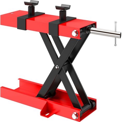 Cric de moto, table de levage moto à ciseaux, hauteur de levage 9,5-40 cm capacité 500 kg, 45 x 15 x 9,5-40 cm, rouge (1/5)