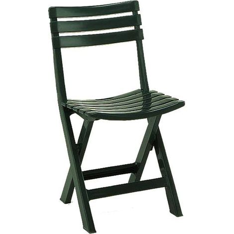Dmora Klappstuhl für den Außenbereich, Made in Italy, 44 x 41 x 78 cm, Farbe Grün