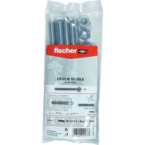 Fischer 8x  ancore filettate  FIS GS  M10 x  165 -  044587