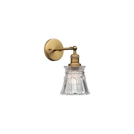 Aplique de pared industrial vintage E27 para iluminación interior, con pantalla de cristal a rayas en forma de pétalo, ideal para sala de estar, dormitorio, comedor o espejo.