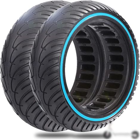 2 Pièces Pneus Pleins 8,5 x 2,0 (50/75-6.1) pour Trottinette Électrique - Increvables, Structure Nid d’Abeille, Sans Entretien, Compatibles Wispeed T855, Xiaomi M365/Pro 2 (1/5)