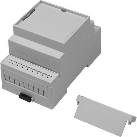 Kit de boîtier rail DIN RS PRO Couvercle plein, Dimensions 53.4 x 90 x 58mm 2 pôles ( Prix pour 1 ) (1/2)