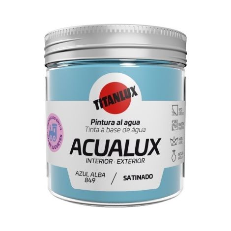 Pintura Manualidades Al Agua 75 Ml Az/Alba Satinado Acualux Titan