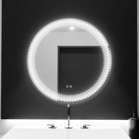 Miroir LED Rond 60cm Stellaire Touch Systeme Desembuage Gradable (1/5)