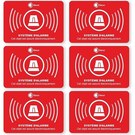 Alarm System Warning Sticker Windows, Home, Car, Truck, Construction Machine (1/5)