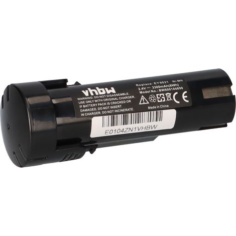 vhbw Akku kompatibel mit Panasonic EY6220DR, EY9021, EY9021B, EY903, EZ1320, EZ502, EZ502 2, EZ502-2, EZ503, EZ581, EZ902, EY6220B, EY6220D Werkzeug (3300 mAh, NiMH, 2,4 V) (1/5)