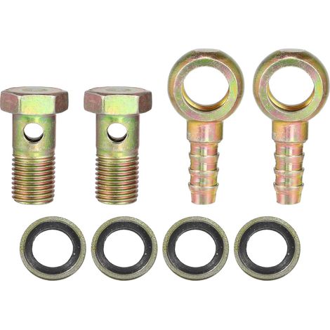 Raccord Adaptateur M14x1.5 10mm pour Freinage 2 Pièces M14x1.5, 14mm Interne, 10mm Externe, Vis 35x19mm, Rotule 48x24mm, Pour Alimentation Air/Carburant, Pour Moteur (1/5)