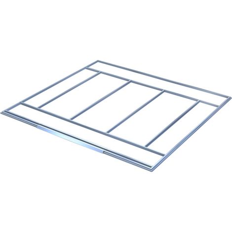 Habitat Et Jardin – Cadre de fondation pour abri de jardin 7,06 m² – Acier galvanisé – Dimensions extérieures 263 x 169 cm – Anti UV et anti corrosion