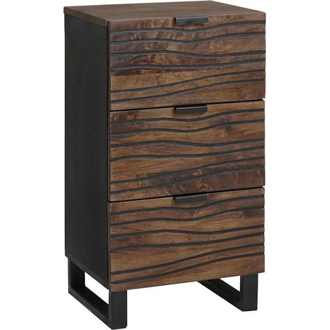 Sideboard Braun 40 x 33 x 75 cm massives Mangoholz