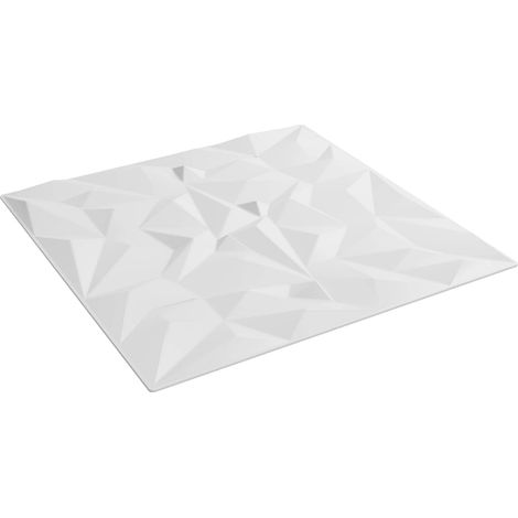 Wandpaneele 24 pcs Weiß 50 x 50 cm XPS Schaum vidaXL