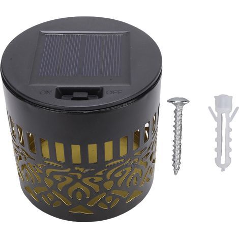 Ortviai Lampes solaires pour clôture – Éclairage décoratif mural extérieur en plastique ABS étanche IP55, lumière chaude jaune (1/5)