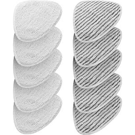 10er-Packung Vileda Steam Ersatz-Mikrofaserpads, Ersatzbezüge für Vileda und Vileda Steam Plus Dampfmopps, zur Fleckenentfernung und Bodenreinigung (1/5)