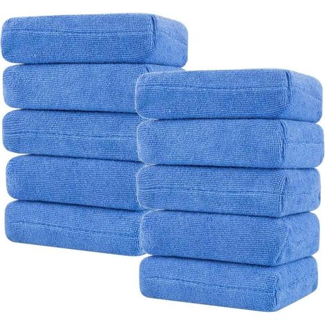 Éponges microfibre - Polissage voiture - 10 pièces (1/5)