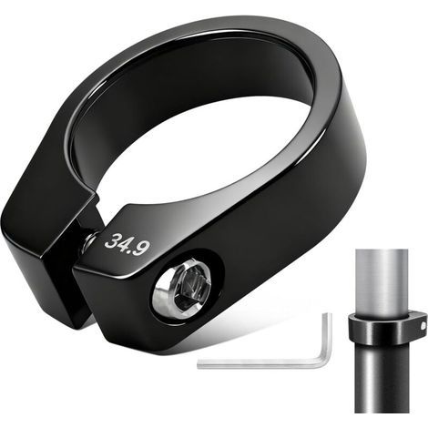 Morsetto reggisella per bicicletta da 34,9 mm – Morsetto reggisella per bicicletta da 34,9 mm – Morsetto reggisella per bicicletta in lega di alluminio da 34,9 mm con chiave, morsetto per mountain bik (1/5)