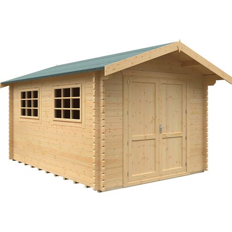 14x10w Marlborough Plus 44mm Cabin - L415 x W295 x H261.6 cm - Solid Wood/Softwood/Pine - Natural