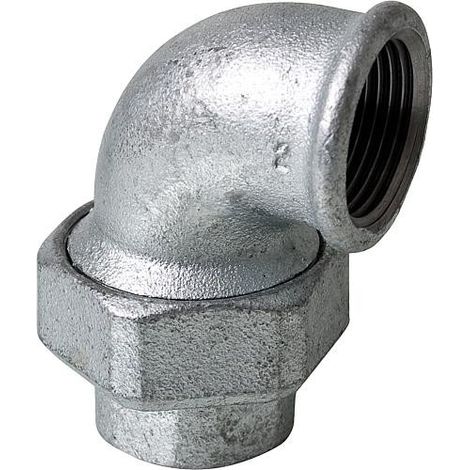 Raccord en fonte malléable raccord coudé 90° 3/4'' FF/FF étanchement plat