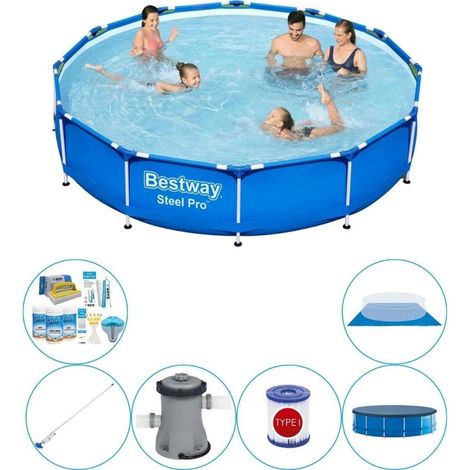 Bestway Bestway Steel Pro Ronde - 366x76 cm - 7-pièces S21596