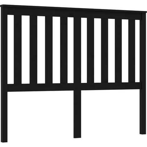 Maison Exclusive - Testiera per Letto Nera 126x6x101 cm in Legno Massello di Pino