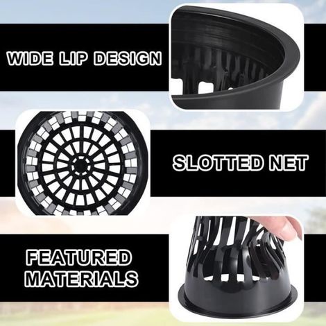 Pots de Culture Hydroponique - Lot de 50 - 8 cm - Maille Hydroponique - Drainage Optimal (1/4)