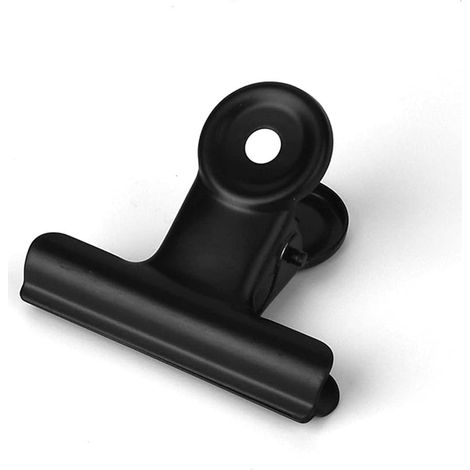 Lot de 10 Noir Mini Clips De Charnière en Métal Petits Trombones De Charnière Clips De Reliure en Métal Clip De Charnière en Métal Pinces À Fichiers Trombones pour Sacs