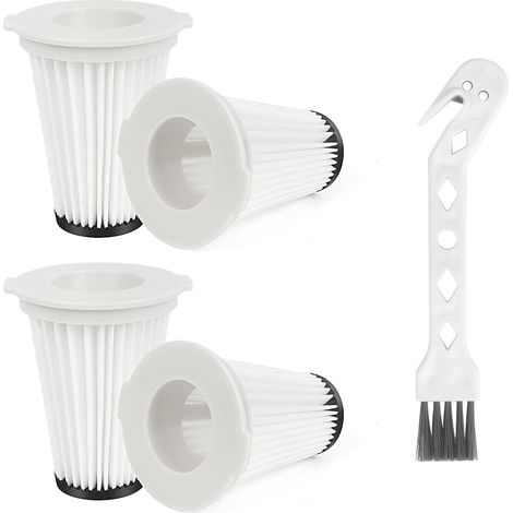Pack of 4 TE-SV18 Li Vacuum Cleaner Filter Battery Replacement Parts for Einhell Cordless Handle Vacuum Cleaner Te-SV 18 Li Folding Filter Replacement Part 2347180 with 1 Brush (1/5)