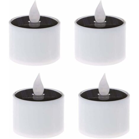 Ahlsen Bougies À Led À Énergie Solaire, Lampes À Bougies Scintillantes Sans Flamme, Étanches, Bougies Chauffe-Plat Électroniques, Bougie Pour Noël, Mariage, Anniversaire, Décoration, 6 Pièces (1/5)