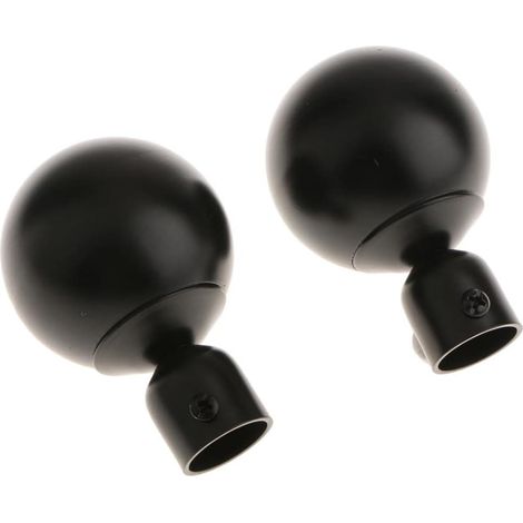 de deux embouts pour tringle à rideaux diamètre mm ronds Lot 20-22 noirs (1/5)