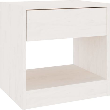 Maison Exclusive - Nachttisch Weiß 40x31x40 cm Massivholz Kiefer