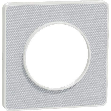 SCHNEIDER ELECTRIC - ODACE TOUCH - PLAQUE DE FINITION KVADRAT 1 POSTE - PERLE/BLANC - S520802KG (1/4)